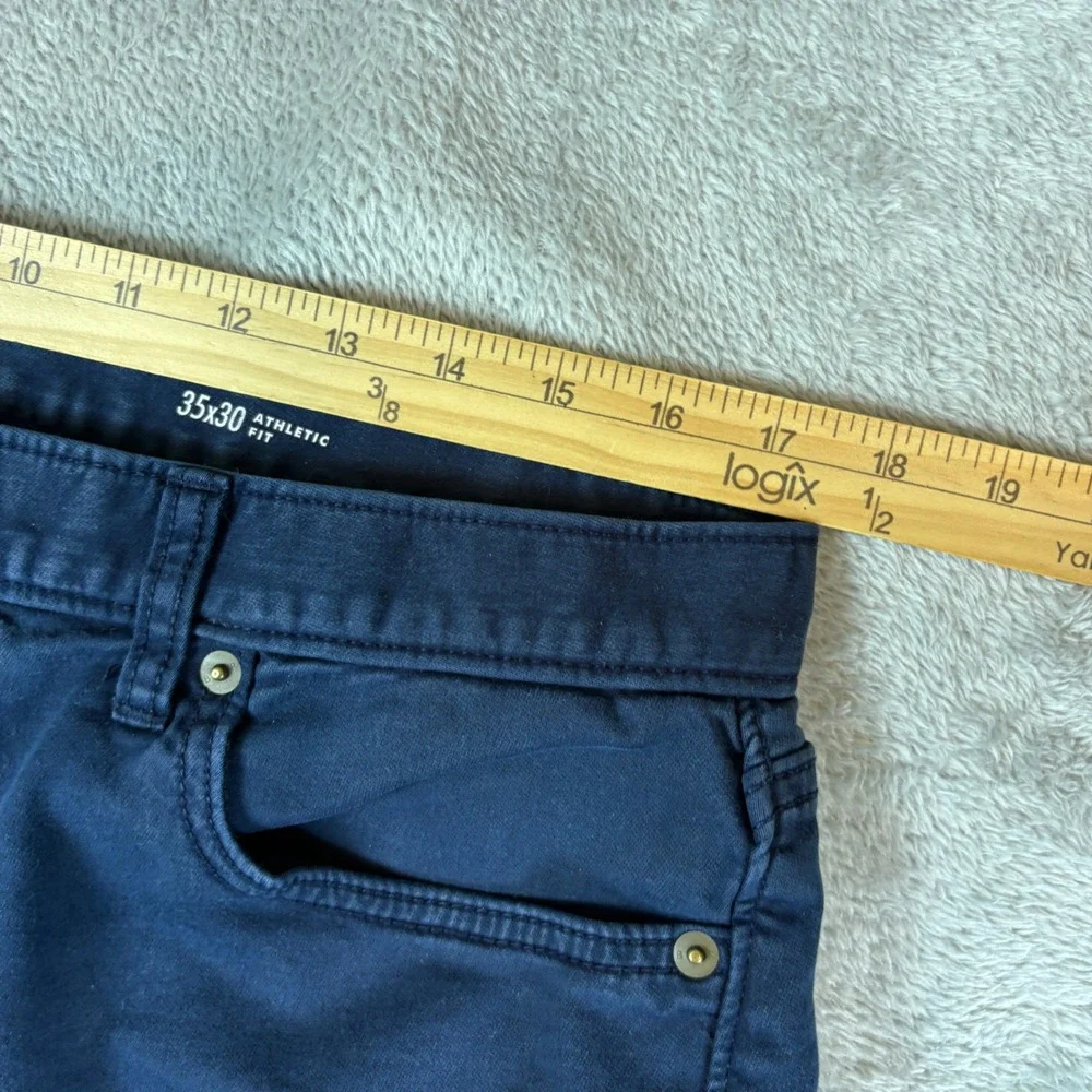 Banana Republic Jeans Mens 35x30 (Fits 35x28) Travel Jean Athletic Fit Navy Blue